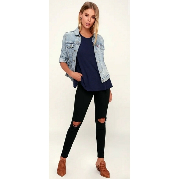 FREE PEOPLE // navy ribbed swing tank top - Picture 9 of 15